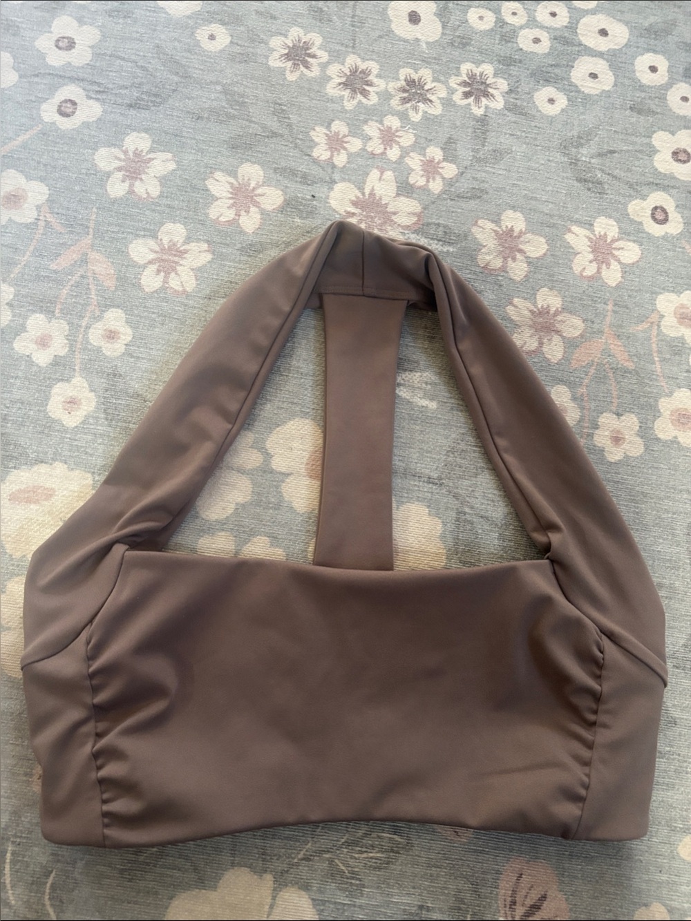 FP Movement by Free People Chocolate Brown halter style Sports Bra